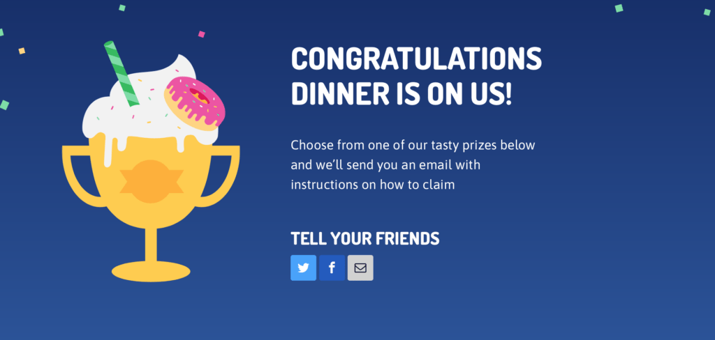 win a dinner