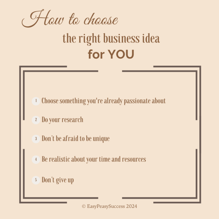 choose business idea